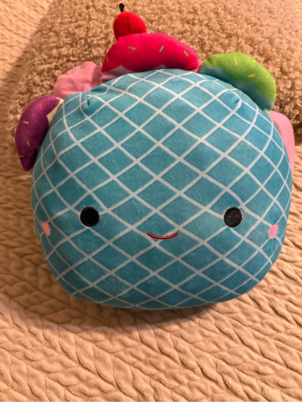 Original Squishmallows Ice Cream Sundae Plush Bag/Purse Stuffing Pillow